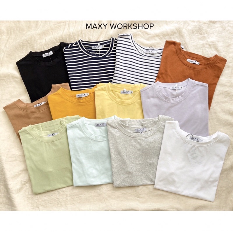 Áo thun nữ cổ tròn basic tee Maxy Workshop
