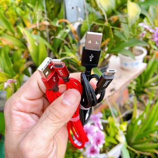 Cáp sạc Hoco dài 1m dây dù đầu Micro USB/Type-C/