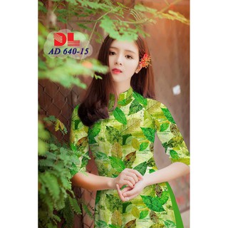 vải áo dài chiếc lá