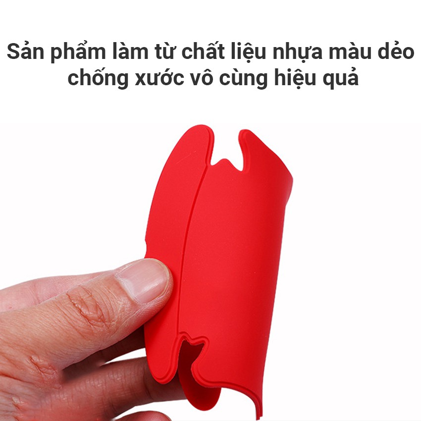 Bộ 8 Miếng Dán Tay Nắm Cửa Xe Ô Tô Cao Cấp, Chất Liệu Cao Su Dẻo Chống Xước, Miếng Dán Hõm Cửa Ô Tô