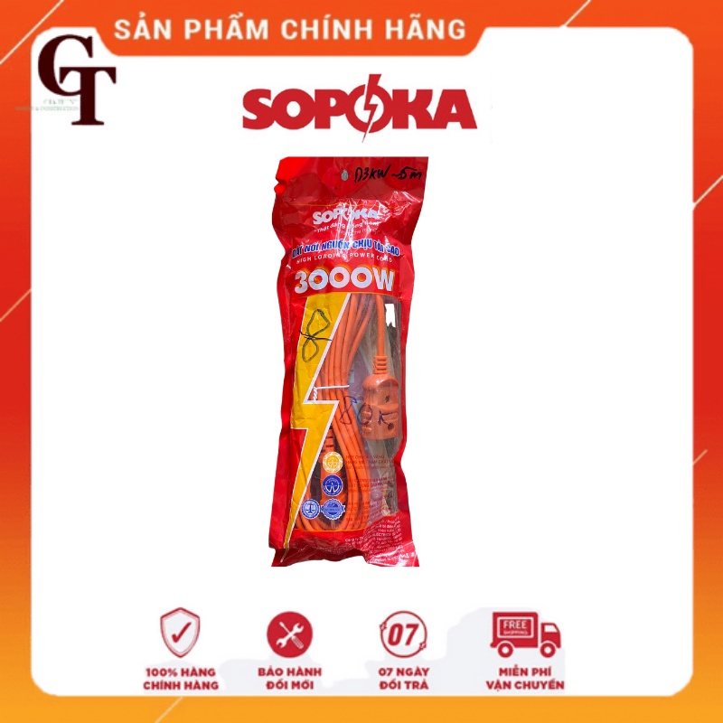 Dây Phích Cái - Phích Âm SOPOKA Siêu Chịu Tải D3000W-3M Dài 3 Mét Chịu Nhiệt