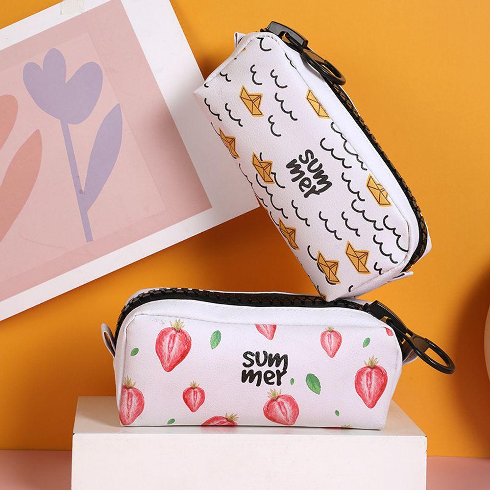 Túi Đựng Bút Bằng PU Chống Nước Sức Chứa Lớn Dễ Thương Cho Học Sinh