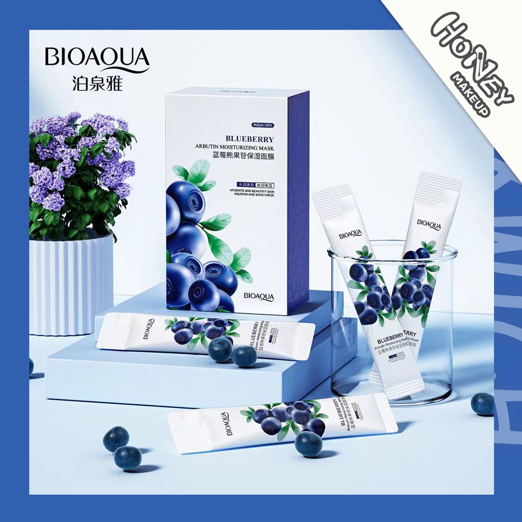 Mặt Nạ Ngủ Dạng Thạch Chiết Xuất Quả Việt Quất Dưỡng Ẩm Làm Sáng Tông Màu Da Dùng Một Lần