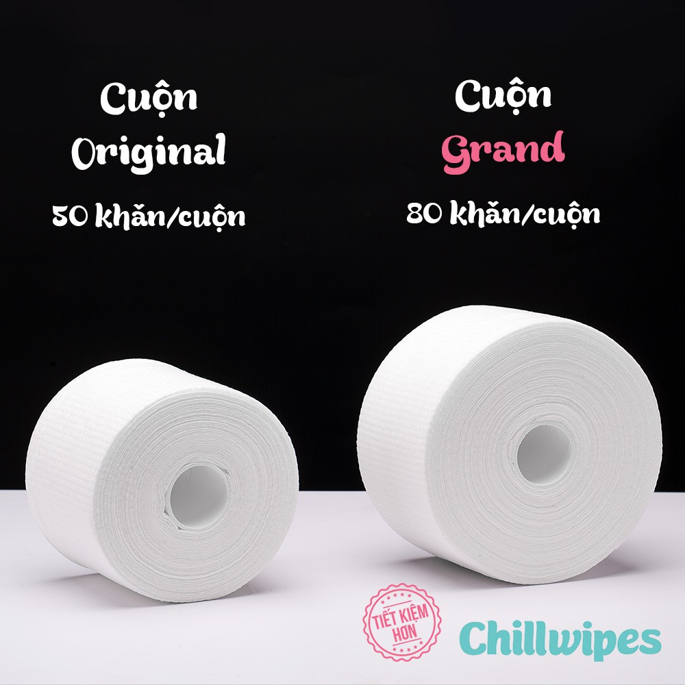 Khăn mặt khô Chillwipes dùng 1 lần lau khô, lau ướt - Giấy lau mặt dùng một lần