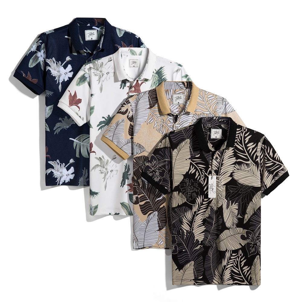 Áo Polo Họa Tiết Floral Trẻ Trung JustMen SS22