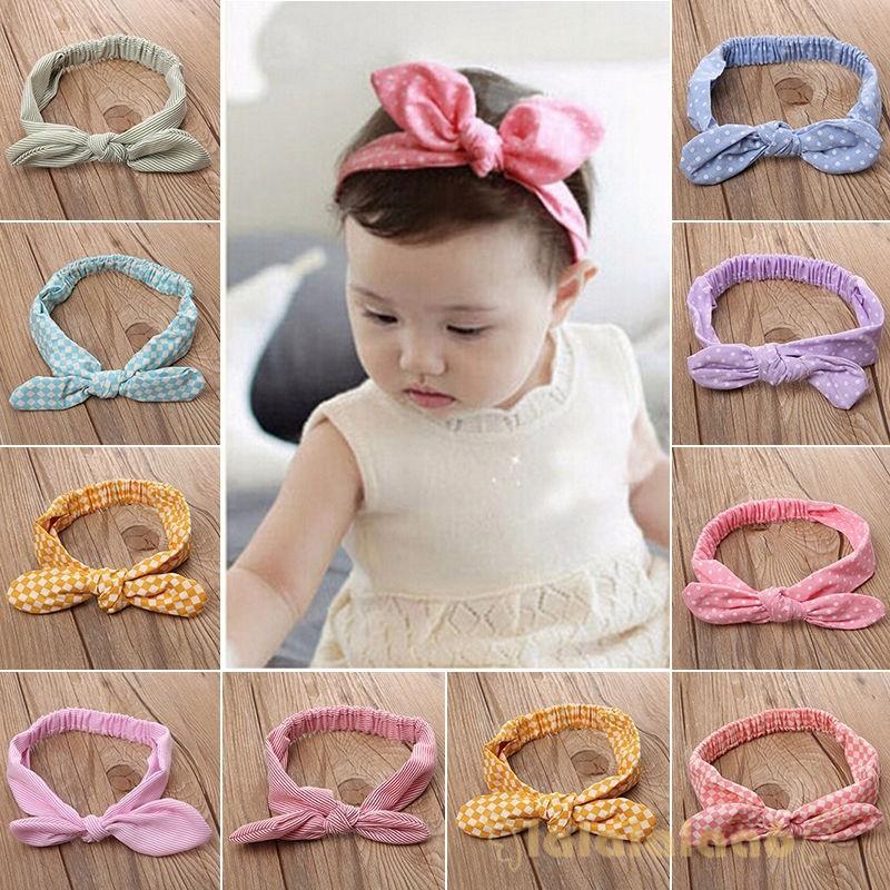 Băng đô vải mềm trang trí tai thỏ xinh xắn cho bé