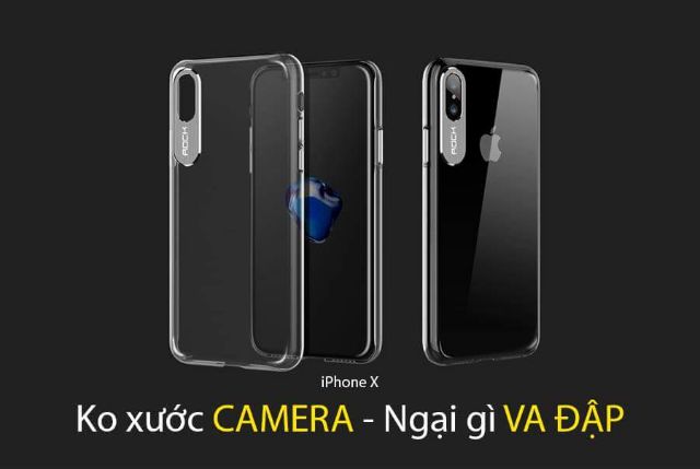 Ốp lưng bảo vệ Camera cho iPhone 7/8/7Plus/8Plus/iPhone X trong suốt