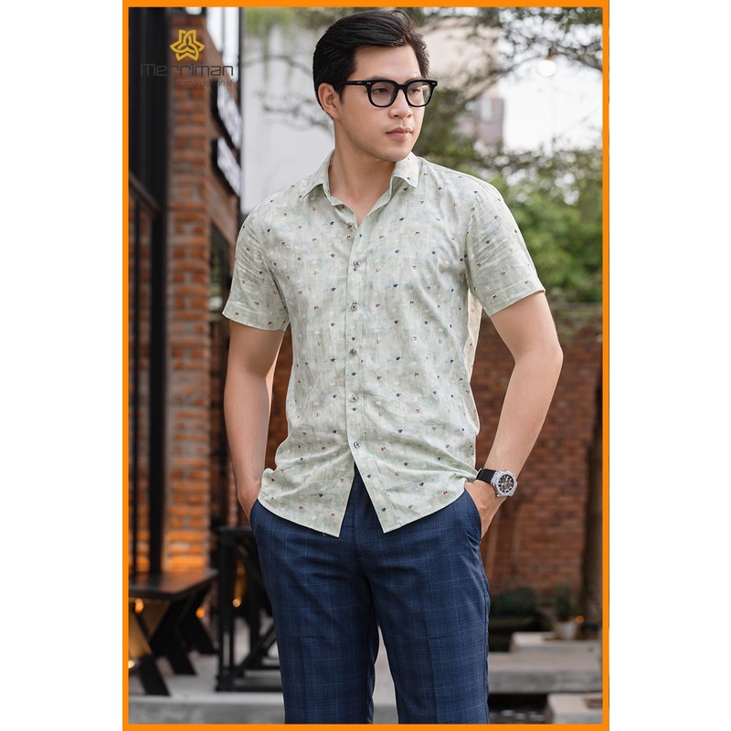 Áo sơ mi nam casual ngắn tay Merriman mã THMCS207 trẻ trung