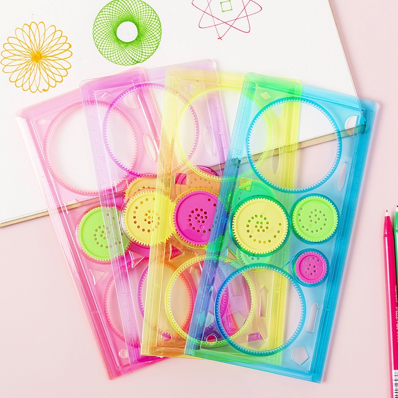 Thước Vẽ Họa Tiết Kính Vạn Hoa Sáng Tạo Cho Bé