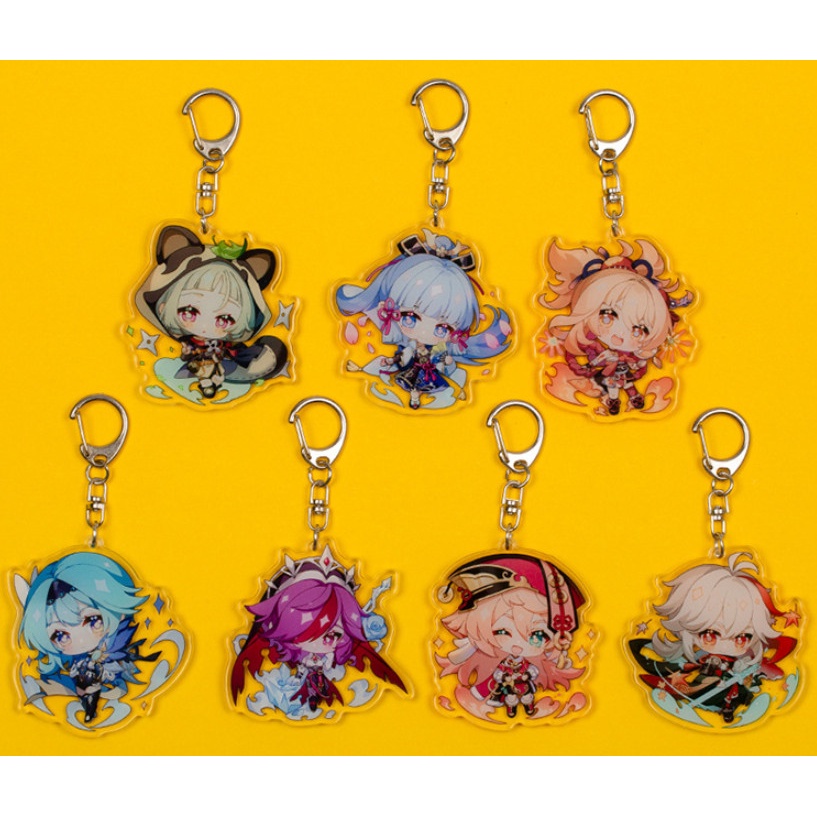 Móc khóa genshin impact cute ayaka yoimiya sayu eula rosaria yanfei kazuha