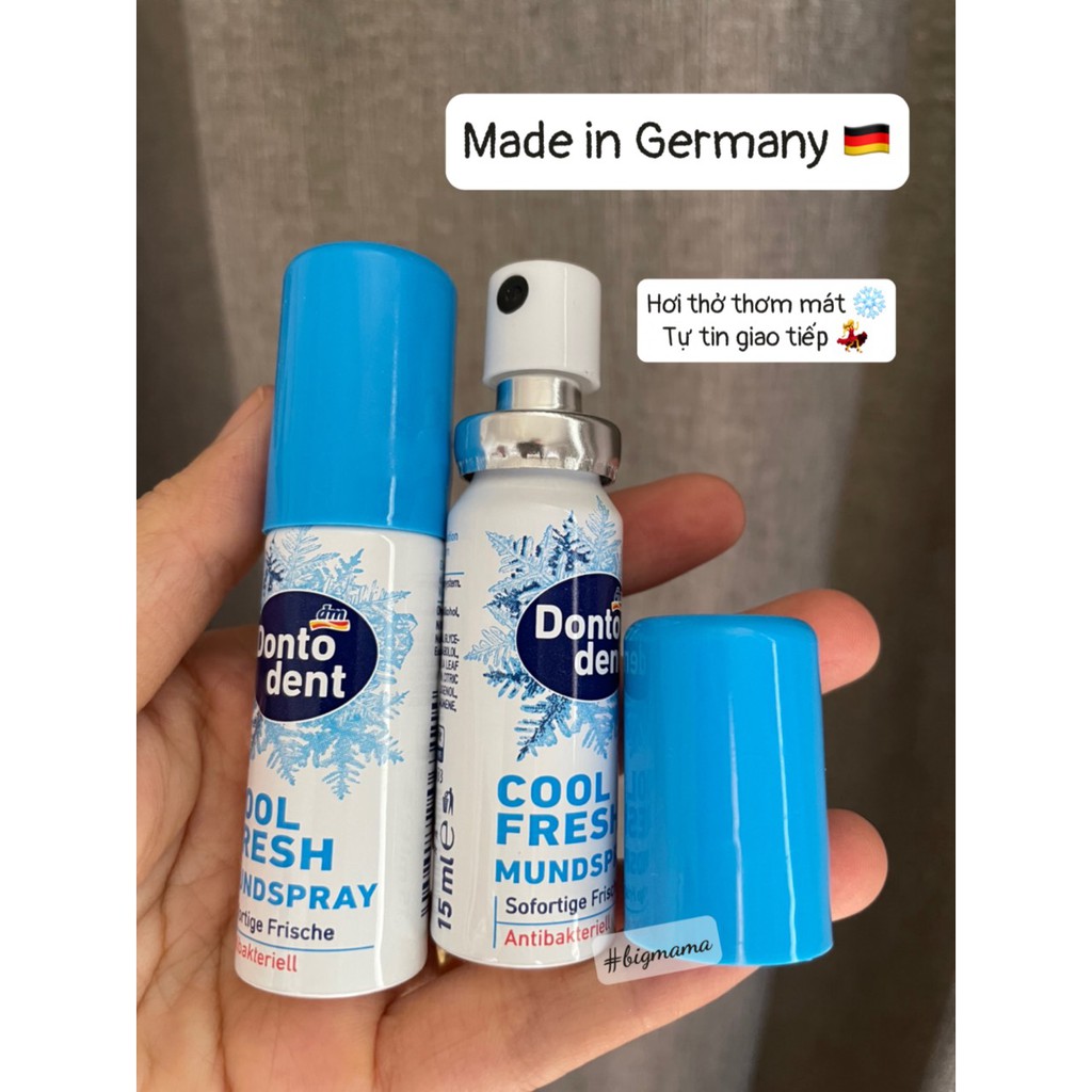 (Hàng Đức) Xịt thơm miệng cool fresh Dontodent của Đức