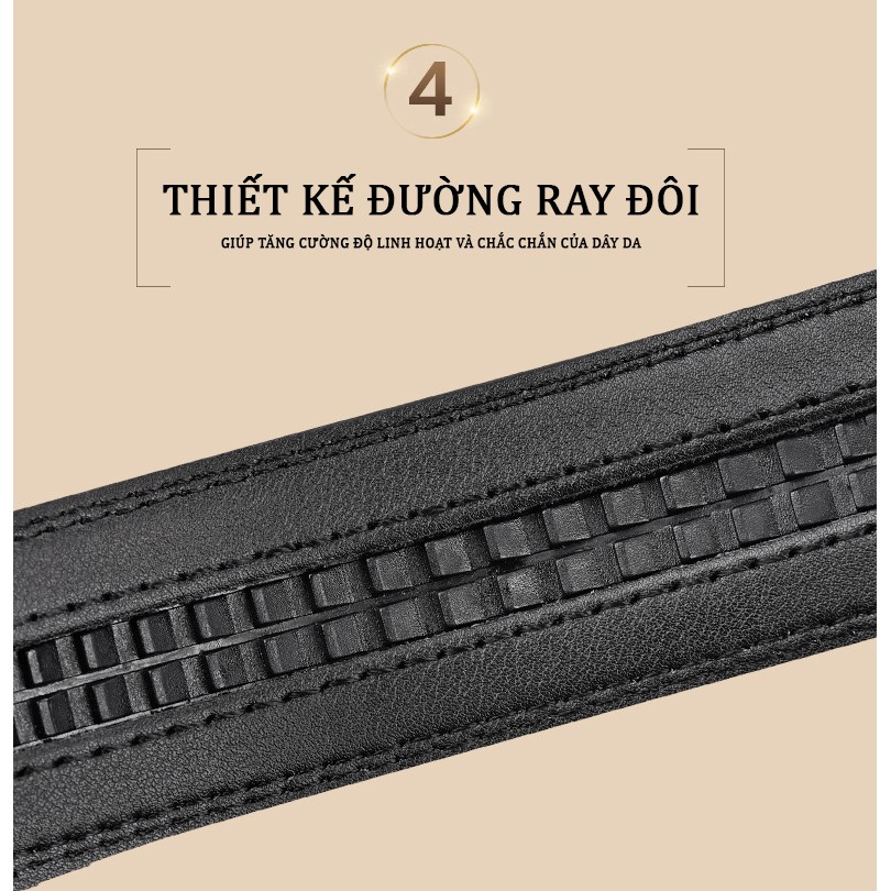[FREESHIP 50K] Thắt Lưng Nam Mặt Trơn Màu Đen Huyền Bí