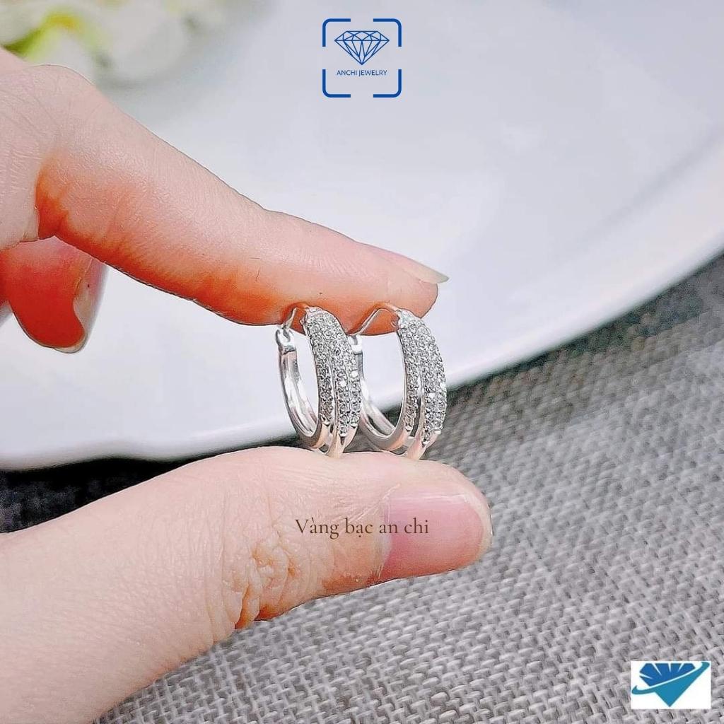 Khuyên tai tròn đeo sát tai cho mẹ / bé / nam / nữ, chuẩn bạc ta - Anchi jewelry