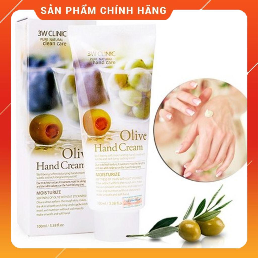 CHÍNH HÃNG  Kem Dưỡng Da Tay Hương Olive 3W Clinic (100ml)