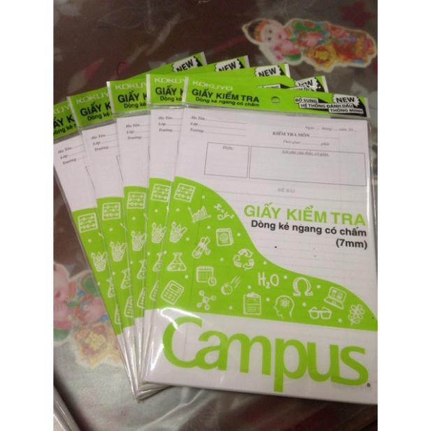 Giấy kiểm tra campus có chấm kẻ ngang