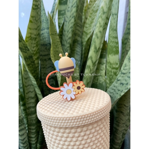 Nút đậy & Charm gắn ống hút ly Starbucks - Straw Topper