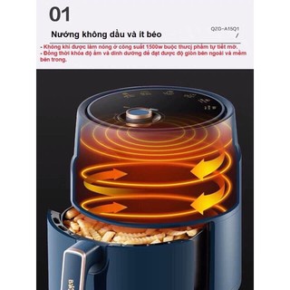 NỒI CHIÊN KHÔNG DẦU BEAR QZG-A15T2 TỰ ĐỘNG DUNG TÍCH 4.6L CHÍNH HÃNG