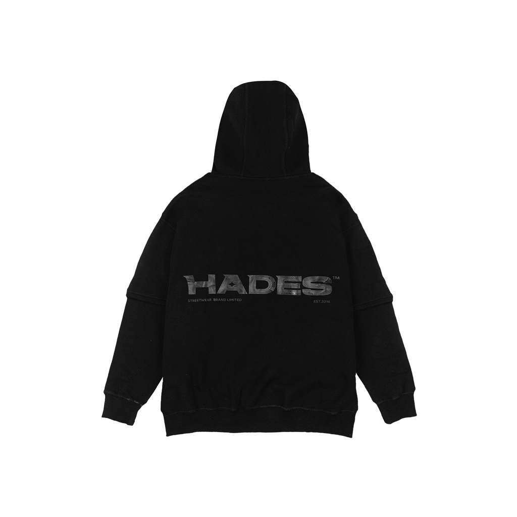 Áo Hoodie Cài Nút Unisex OVERDYED LAYERED Nỉ Cotton - HADES Brand Chính Hãng