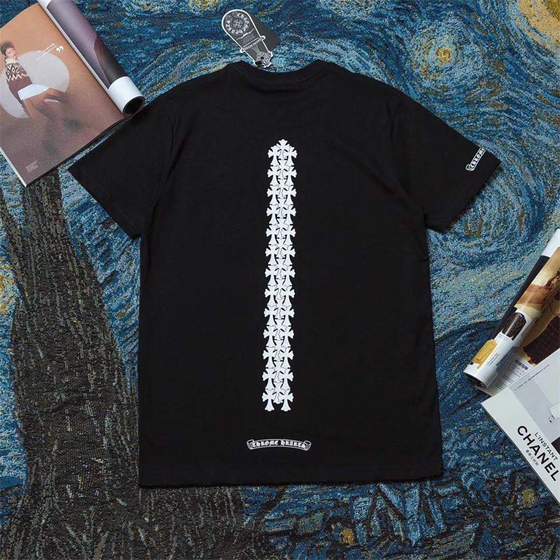 Áo Thun Tay Ngắn Cổ Tròn In Chữ Chrome Hearts Thời Trang Xuân Hè Dành Cho Nam Và Nữ U6RU6Tcomfortable