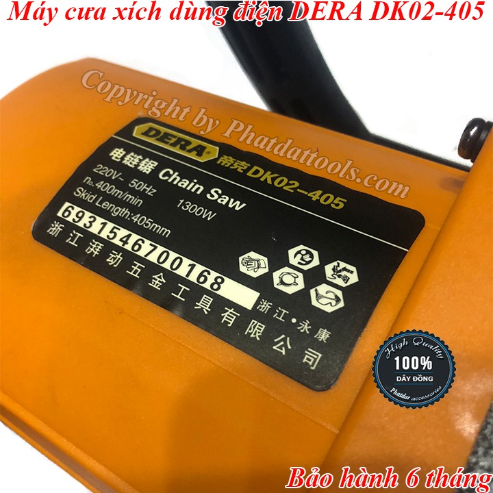 [ RẺ VÔ ĐỊCH ] Máy cưa xích dùng điện DERA DK02-405 - Công suất 1300w - Siêu bền- gọn - nhẹ - mạnh