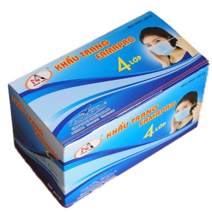 Khẩu Trang Y Tế 4 Lớp Nam Anh 50 Cái