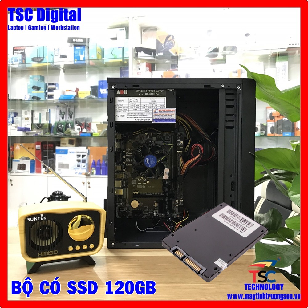 Bộ Máy Tính Để Bàn Core i3-2100/ 4Gb/ Mainboard H61 LGA1155 Thích Hợp Văn Phòng, Chơi Game | Main + Nguồn + Vỏ Case New