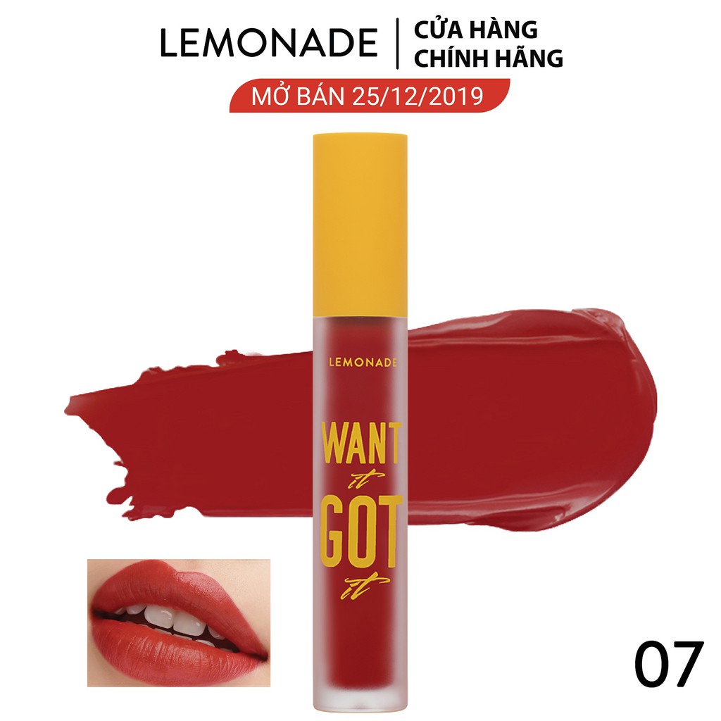 Son Kem Lì Nhẹ Môi Lemonade Want It Got It Lipcream 5g