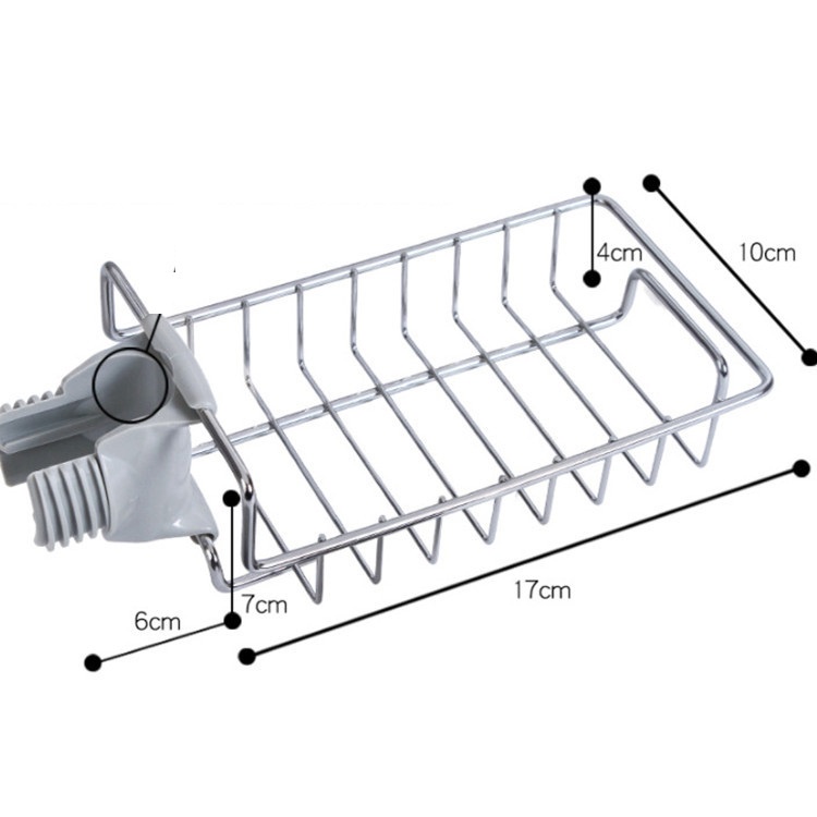 Kệ để đồ rửa chén ADERO giá treo đồ đa năng gắn vòi nước rửa bát inox AD53