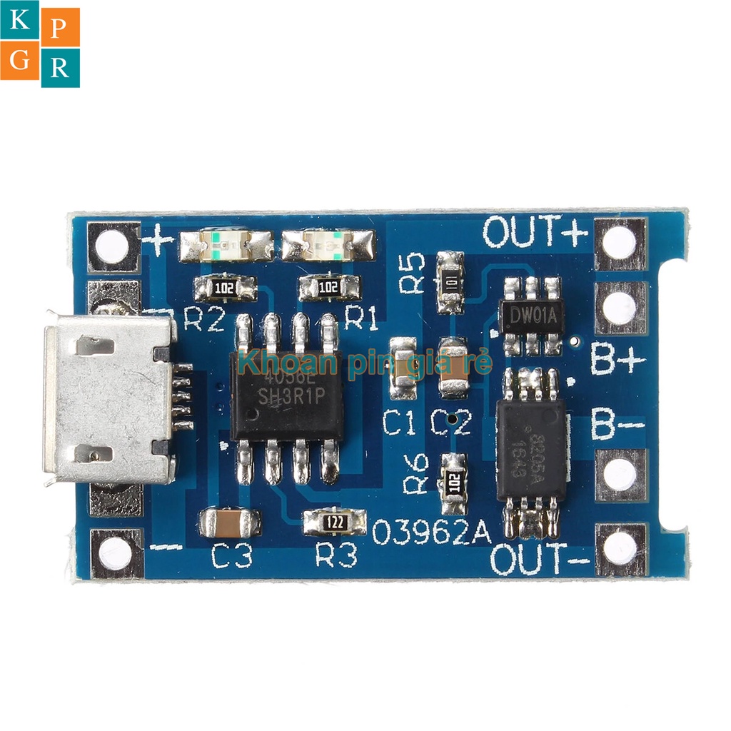 KPGR Mạch sạc pin Li-ion 3.7V TP4056 V2