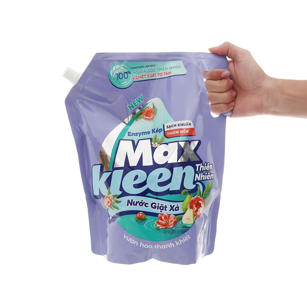Túi nước giặt xả cho máy giặt Maxkleen thiên nhiên túi 2,2kg