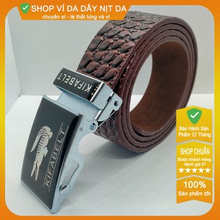 🎁FREESHIP🎁 Thắt lưng da pu vân cá sấu tròn- thắt lưng nam cao cấp