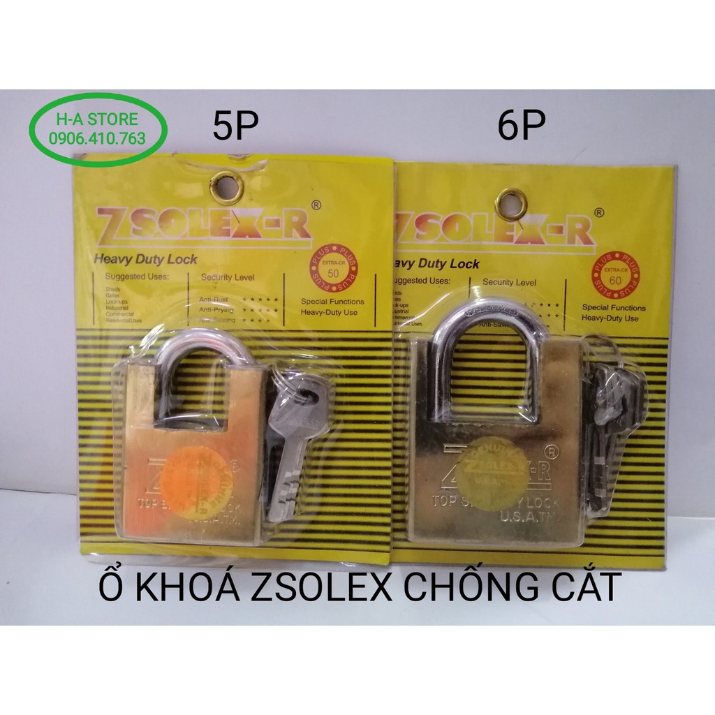 Ổ khóa cửa Zsolex 5p / 6p chống cắt