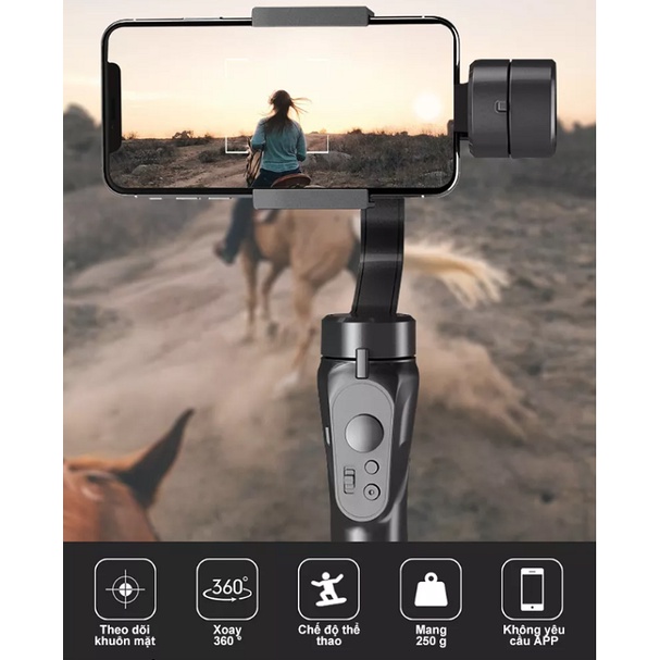 Gimbal Cao Cấp Quay Phim Chụp Ảnh, Chống Rung Cho Điện Thoại - Thiết Bị Tự Cân Bằng 3 Trục - Hỗ Trợ Các Dòng Điện Thoại