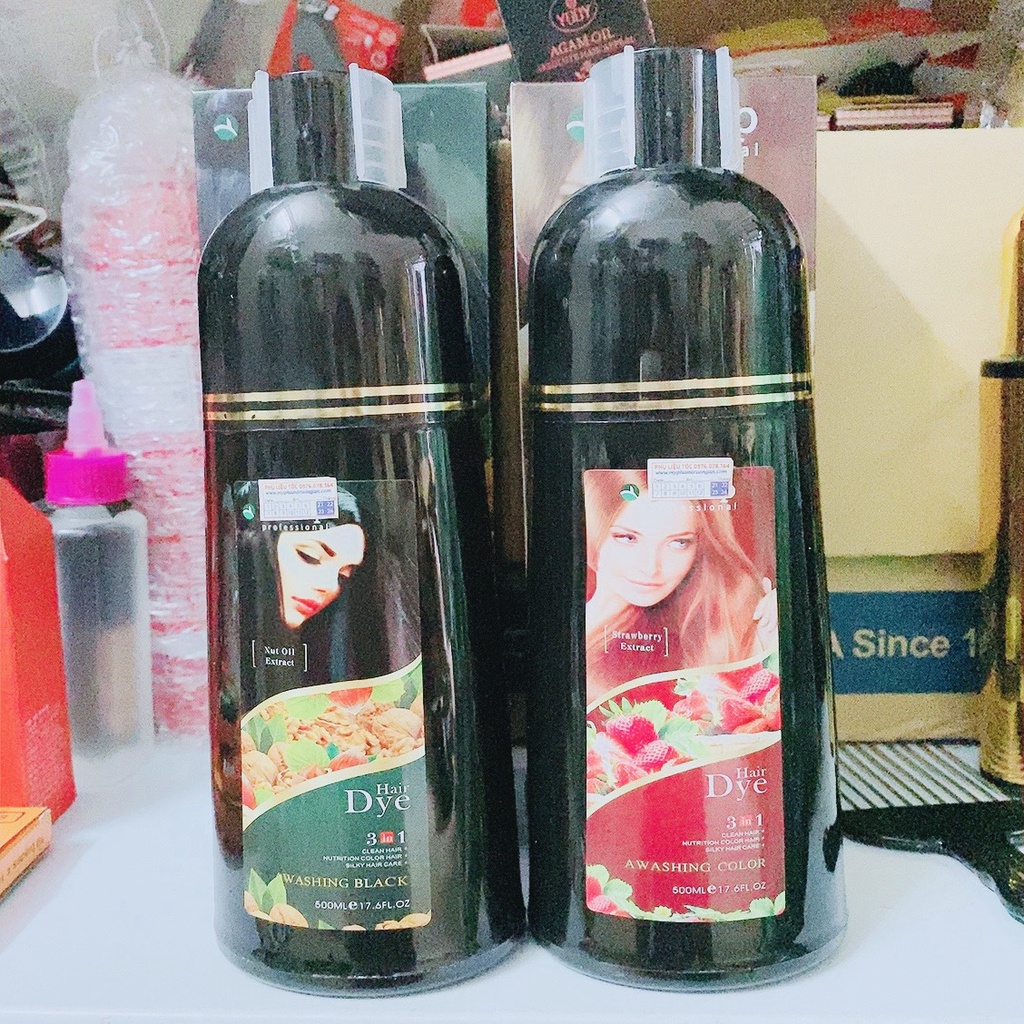 (GIÁ SĨ) Combo gội phủ bạc đen +nâu nhật bản 3 trong 1