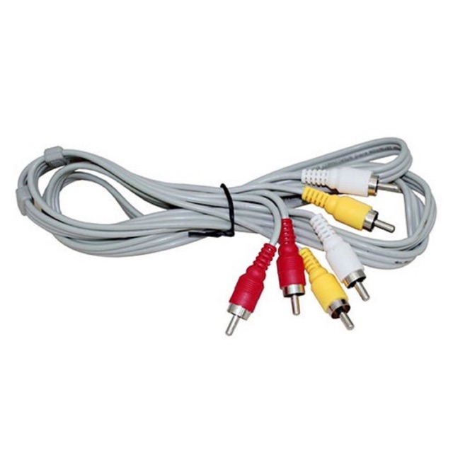 DÂY CÁP AV 6 ĐẦU BÔNG SEN 1.5M DÂY XÁM - CÁP AV 6 ĐẦU