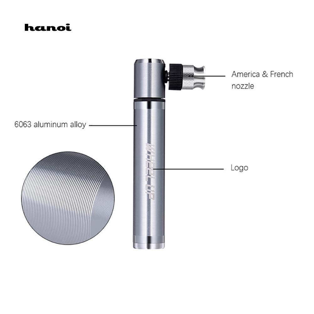 Máy bơm khí mini 160psi bằng hợp kim nhôm dùng bơm bánh xe đạp