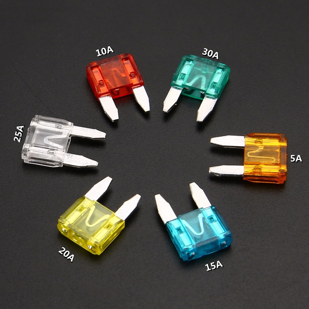 Set 60 Cầu Chì Lưỡi Mini 5A 10A 15A 20A 25 / 30A Chuyên Dụng Cho Xe Hơi Xe Tải