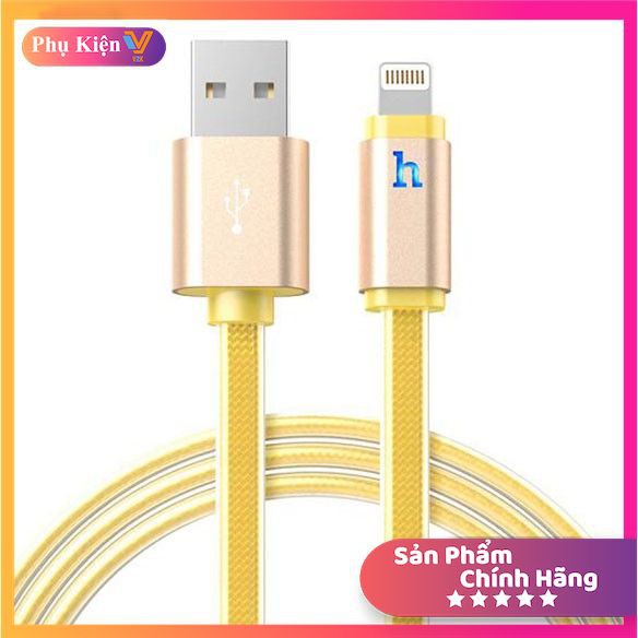 [ Chính hãng Hoco ] Dây sạc iPhone dài 2m và 1.2m  có đèn led báo hiệu UPL 12