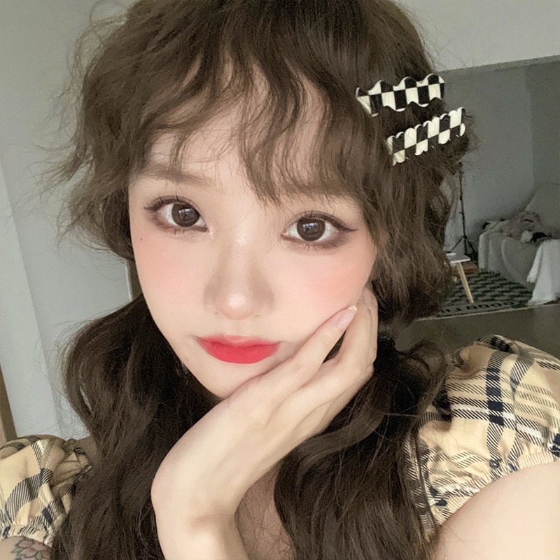 kẹp tóc đen trắng phong cách hàn quốc