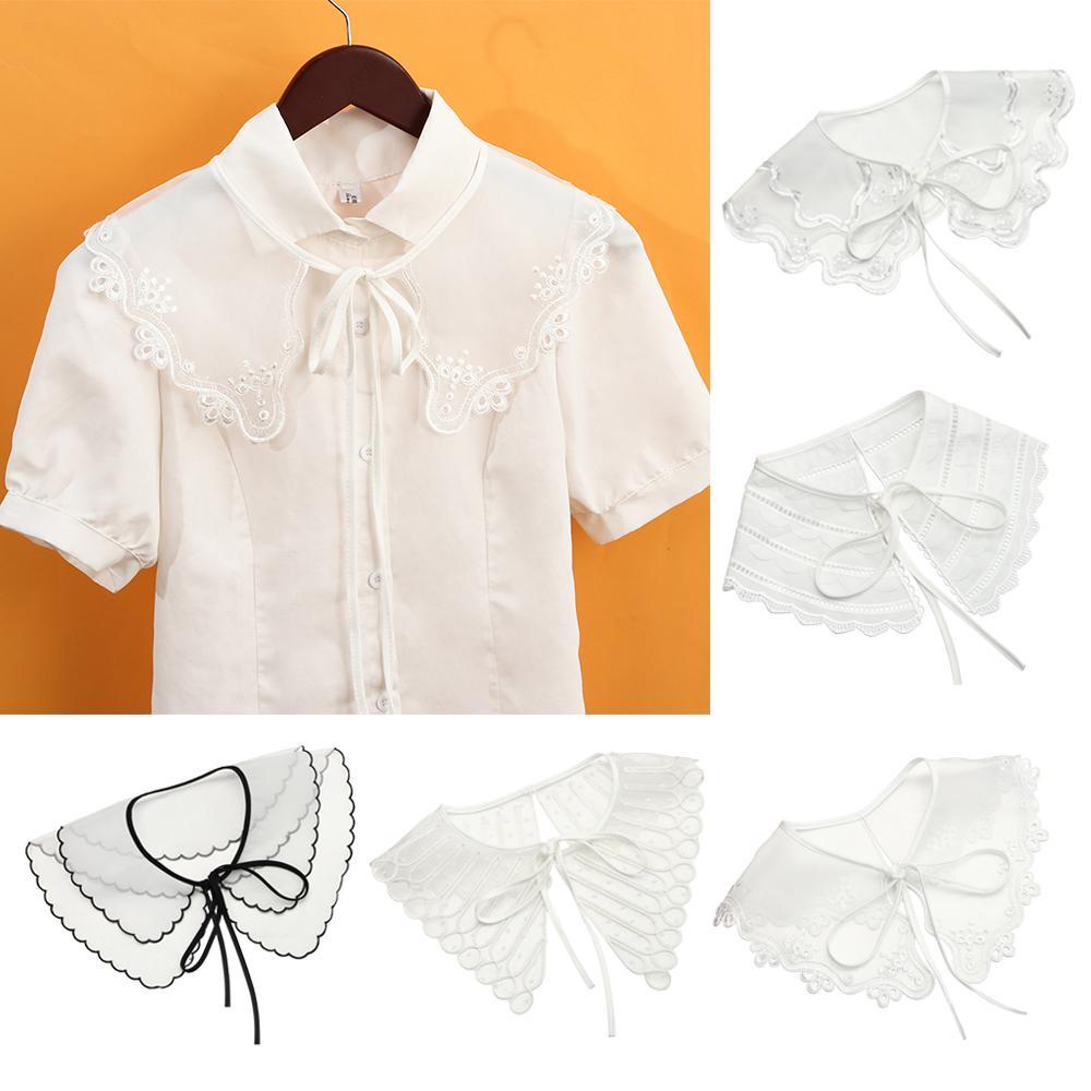 Cổ Áo Ren Họa Tiết Hoa Thêu Phong Cách Retro Thời Trang