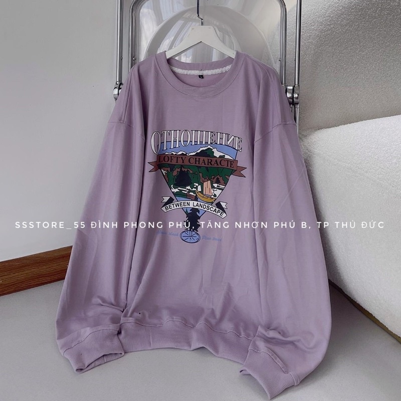 [SẴN] Áo Sweater Form Rộng Nam Nữ OTHO -Áo Nỉ Dày Dặn Tay Bồng Unisex