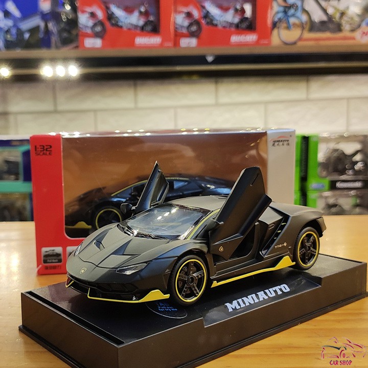 Mô hình hợp kim siêu xe Lamborghi LP770-4 tỉ lệ 1:32 màu đen nhám