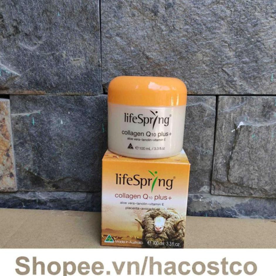 Kem Nhau Thai Cừu LifeSpring Collagen Q10 Plus Giúp Mờ Thâm Nám 100ml của Úc