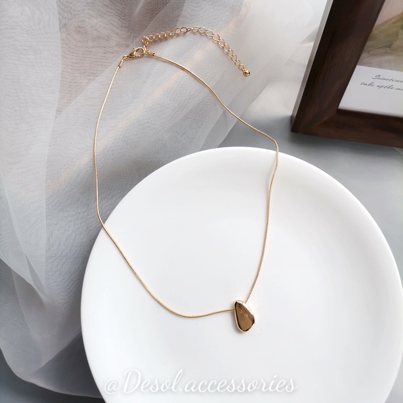 Dây chuyền, vòng cổ Eira dáng mảnh mặt giọt nước NL037 Desol.accessories