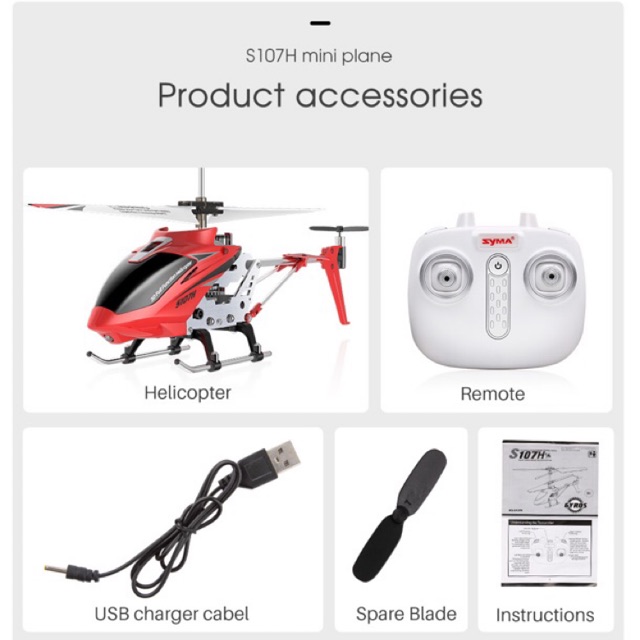 Máy bay điều khiển từ xa Syma S107H