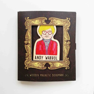 Bookmark gỗ nam châm Andy Warhol - BO024