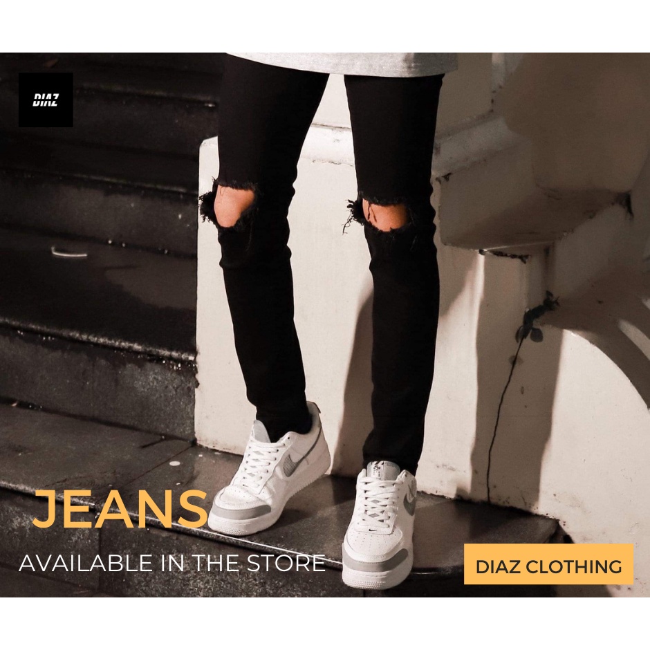 Quần Jean Đen Rách Gối To Phối Boots, Sneaker, Quần Jean Co Dãn (Cam Kết Đổi Trả Nếu Ko Vừa Và Ảnh Thật 100%) | BigBuy360 - bigbuy360.vn