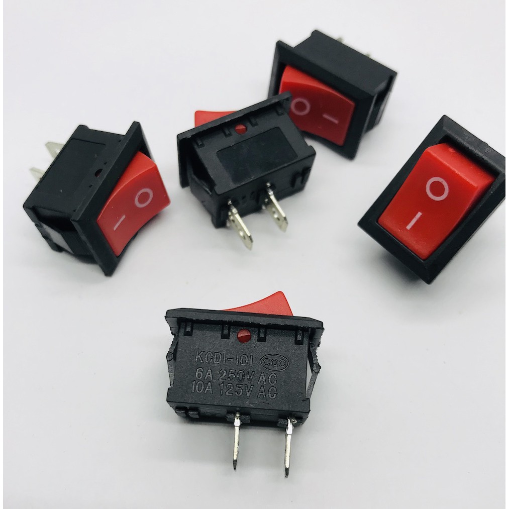 5 công tắc bập bênh KCD1-101 2 chân ON-OFF 10-125VAC 6A-250VAC - LK0174