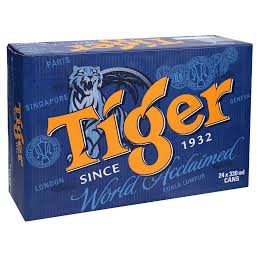 6 lon Bia Tiger Dung tích: 330ml/lon