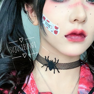 Vòng cổ choker đan lưới hình mạng nhện 🕸